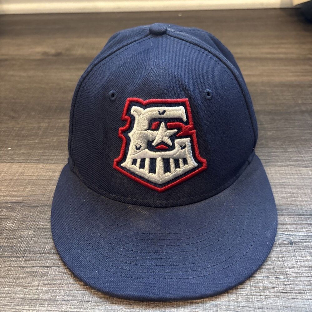 Frisco RoughRiders Hat Cap Fitted Mens 6 7/8 Blue MILB Baseball New Era